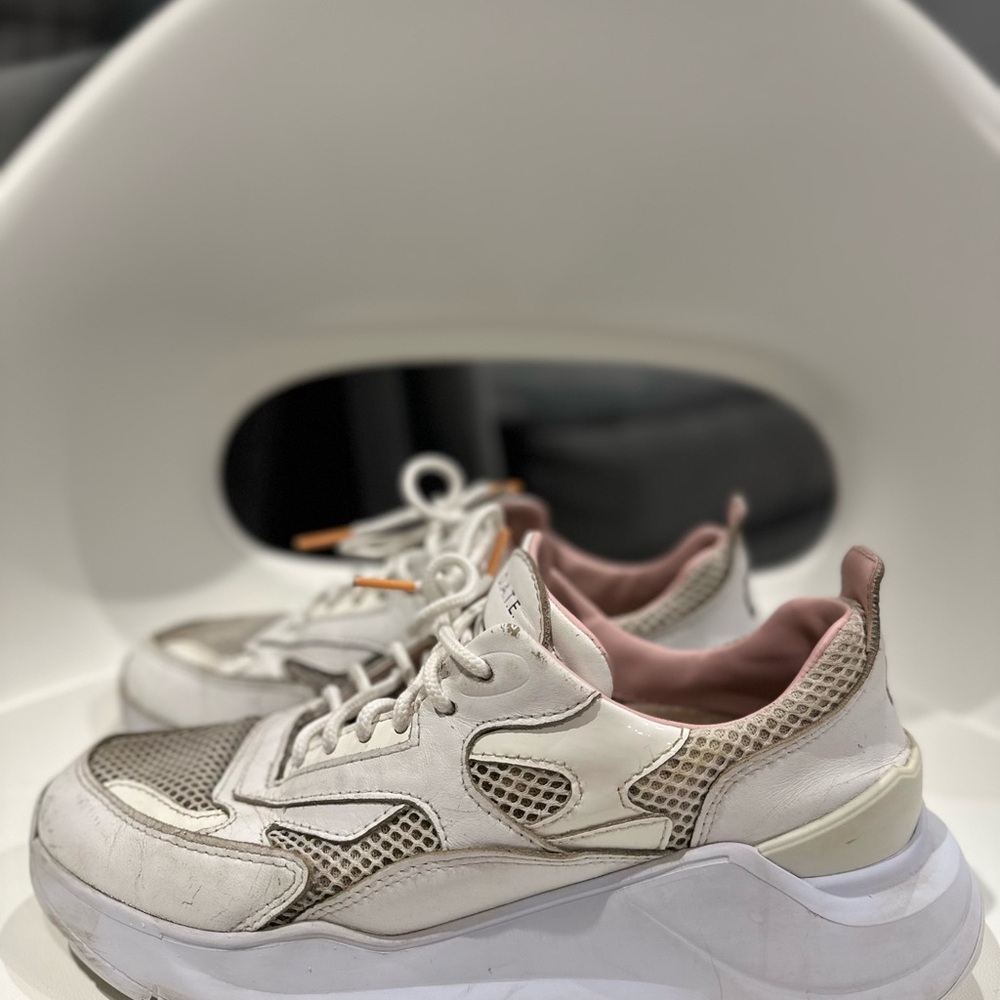 Nike White and Pink Sneakers